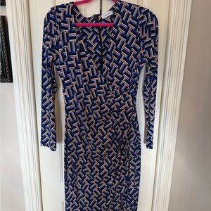 Calvin Klein Collection Geometric Long Sleeve Dress